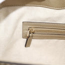 GUCCI GG Canvas Hand Bag Beige Gold Tone 257061 Auth ka5360V-18