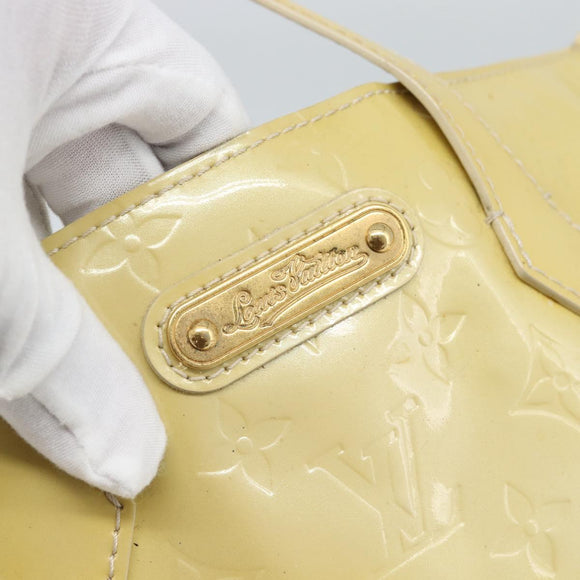 LOUIS VUITTON Monogram Vernis Wilshire PM Hand Bag Broncorail M91452 Auth ka5366