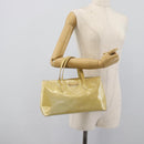 LOUIS VUITTON Monogram Vernis Wilshire PM Hand Bag Broncorail M91452 Auth ka5366-22