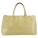 LOUIS VUITTON Monogram Vernis Wilshire PM Hand Bag Broncorail M91452 Auth ka5366-3
