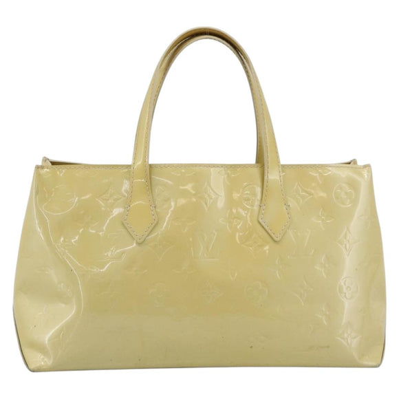 LOUIS VUITTON Monogram Vernis Wilshire PM Hand Bag Broncorail M91452 Auth ka5366