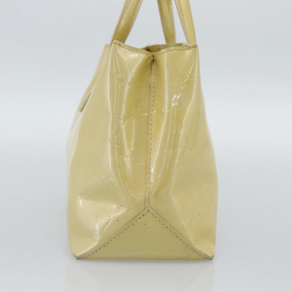 LOUIS VUITTON Monogram Vernis Wilshire PM Hand Bag Broncorail M91452 Auth ka5366