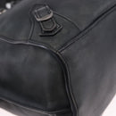 BALENCIAGA Le City Hand Bag Leather Navy Silver 684907 Auth ka5367SAM-12