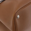 PRADA Hand Bag Leather 2way Brown Silver Auth ka5368V-9