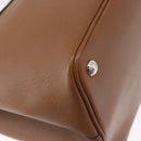 PRADA Hand Bag Leather 2way Brown Silver Auth ka5368V-17