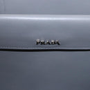 PRADA Hand Bag Leather 2way Brown Silver Auth ka5368V-21
