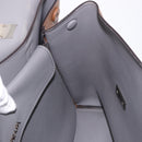 PRADA Hand Bag Leather 2way Brown Silver Auth ka5368V-26