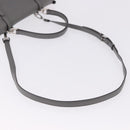 PRADA Hand Bag Leather 2way Brown Silver Auth ka5368V-8