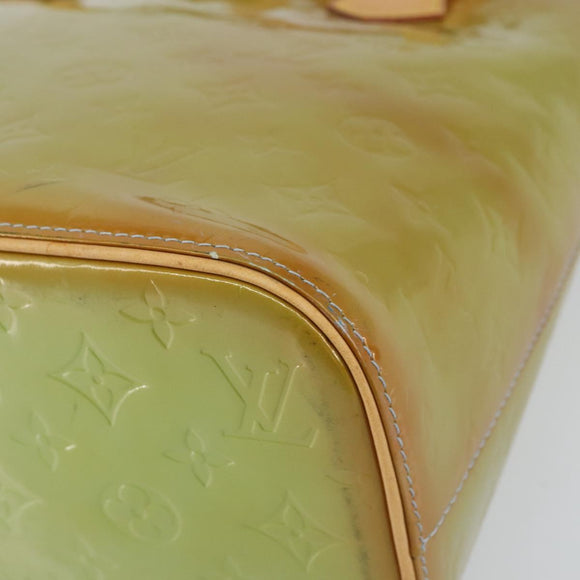 LOUIS VUITTON Monogram Vernis Houston Hand Bag Baby Blue M91005 LV Auth ka537