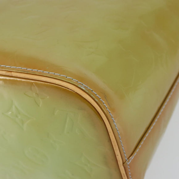 LOUIS VUITTON Monogram Vernis Houston Hand Bag Baby Blue M91005 LV Auth ka537