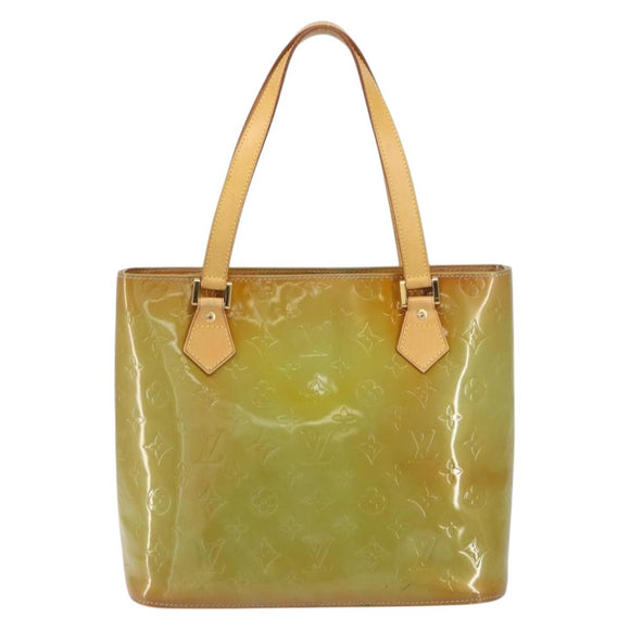 LOUIS VUITTON Monogram Vernis Houston Hand Bag Baby Blue M91005 LV Auth ka537