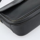 Burberrys Shoulder Bag Leather Black Gold Tone Auth ka5370-11