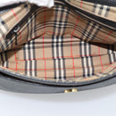Burberrys Shoulder Bag Leather Black Gold Tone Auth ka5370-15