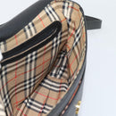 Burberrys Shoulder Bag Leather Black Gold Tone Auth ka5370-16