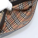 Burberrys Shoulder Bag Leather Black Gold Tone Auth ka5370-20