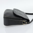 Burberrys Shoulder Bag Leather Black Gold Tone Auth ka5370-5