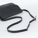 Burberrys Shoulder Bag Leather Black Gold Tone Auth ka5370-7