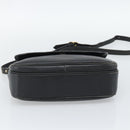 Burberrys Shoulder Bag Leather Black Gold Tone Auth ka5370-9