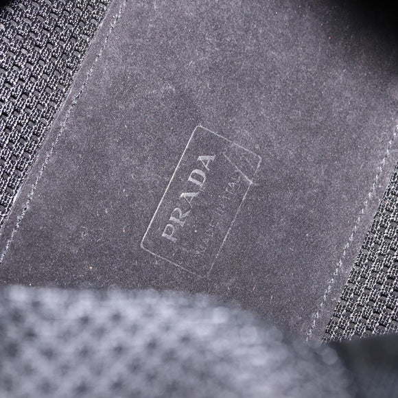 PRADA Hand Bag Canvas Black Silver Auth ka5371