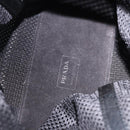 PRADA Hand Bag Canvas Black Silver Auth ka5371-16