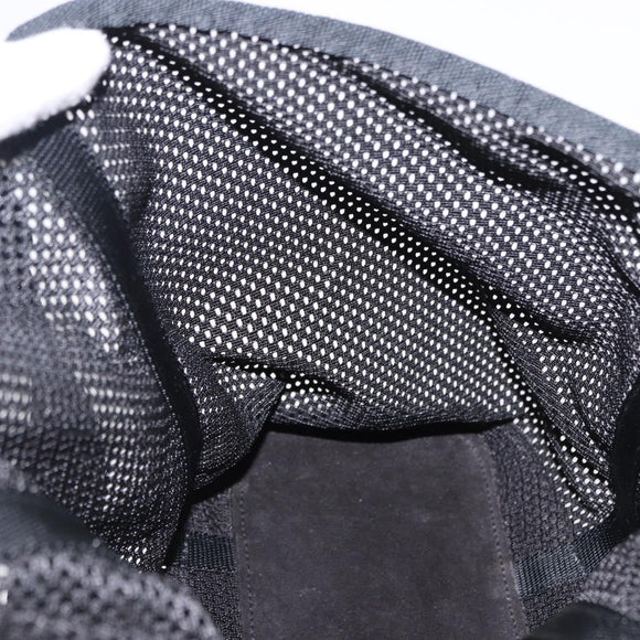 PRADA Hand Bag Canvas Black Silver Auth ka5371