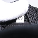 PRADA Hand Bag Canvas Black Silver Auth ka5371-19