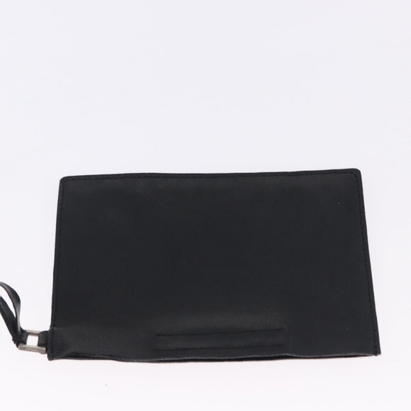 PRADA Hand Bag Canvas Black Silver Auth ka5371
