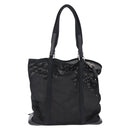 PRADA Hand Bag Canvas Black Silver Auth ka5371-3