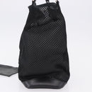 PRADA Hand Bag Canvas Black Silver Auth ka5371-4