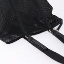 PRADA Hand Bag Canvas Black Silver Auth ka5371-6