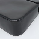 Salvatore Ferragamo Patent Hand Bag Black Silver Auth ka5372-12