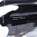 Salvatore Ferragamo Patent Hand Bag Black Silver Auth ka5372-16