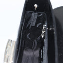 Salvatore Ferragamo Patent Hand Bag Black Silver Auth ka5372-18