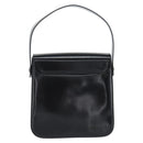 Salvatore Ferragamo Patent Hand Bag Black Silver Auth ka5372-3