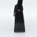 Salvatore Ferragamo Patent Hand Bag Black Silver Auth ka5372-5