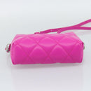BALENCIAGA Shoulder Bag Leather Purple Silver 618080 Auth ka5373V-5