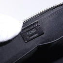 FENDI Clutch Bag Leather Black Silver 7M0225 Auth ka5375V-10