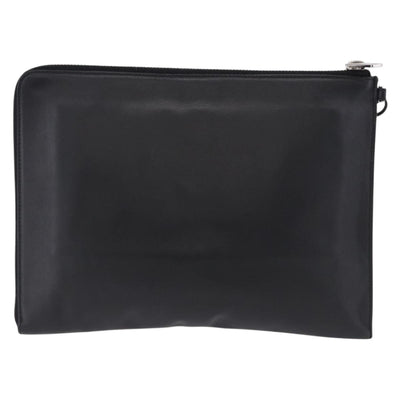 FENDI Clutch Bag Leather Black Silver 7M0225 Auth ka5375V - 0