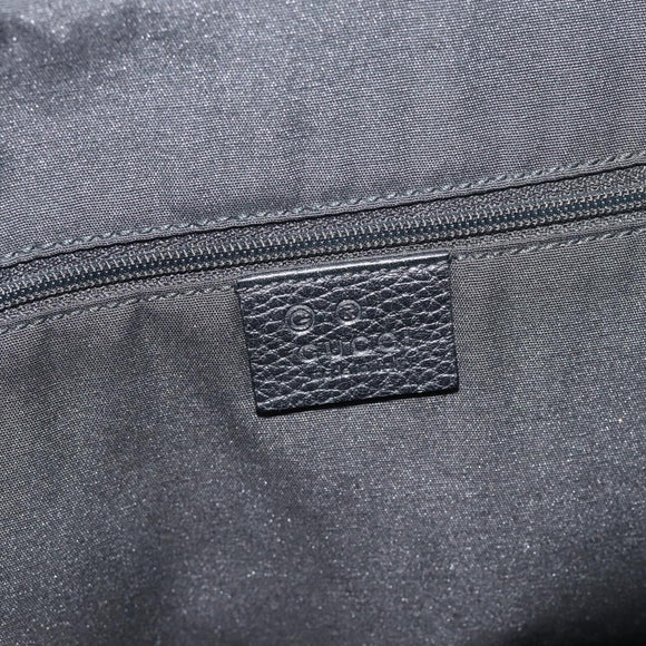 GUCCI GG Canvas Shoulder Bag Outlet Black Silver 272350 Auth ka5377