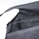 GUCCI GG Canvas Shoulder Bag Outlet Black Silver 272350 Auth ka5377-18