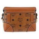 MCM Vicetos Shoulder Bag PVC Leather Brown Gold Tone Auth ka5379-3