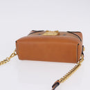 MCM Vicetos Shoulder Bag PVC Leather Brown Gold Tone Auth ka5379-6
