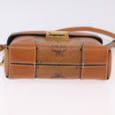MCM Vicetos Shoulder Bag PVC Leather Brown Gold Tone Auth ka5379-9