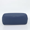 BOTTEGA VENETA Hand Bag Leather Blue Black Auth ka5382-5