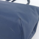 BOTTEGA VENETA Hand Bag Leather Blue Black Auth ka5382-10