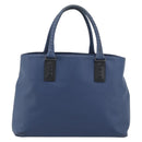 BOTTEGA VENETA Hand Bag Leather Blue Black Auth ka5382-13