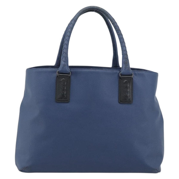 BOTTEGA VENETA Hand Bag Leather Blue Black Auth ka5382