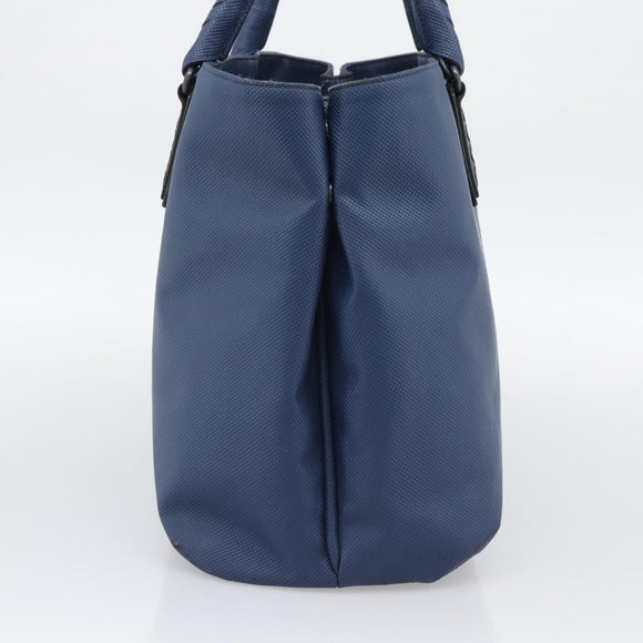 BOTTEGA VENETA Hand Bag Leather Blue Black Auth ka5382
