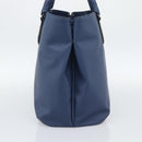 BOTTEGA VENETA Hand Bag Leather Blue Black Auth ka5382-4