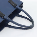 BOTTEGA VENETA Hand Bag Leather Blue Black Auth ka5382-7